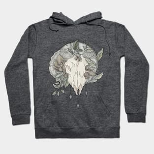 Floral Ram Skull Hoodie